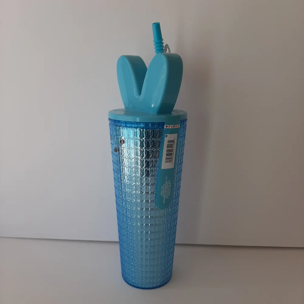 Peeps Blue Tumbler 24.5 oz Easter Bunny Ears Cup with Straw NWT - Picture 2 of 9